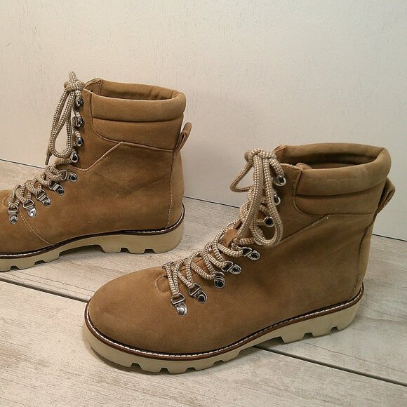 Arlene Combat Boot Oasis Society Tan Lace up Boot Size 9 - Picture 2 of 8